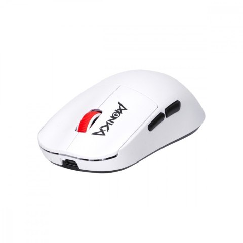 MONKA Mysz gamingowa PRIME bezprzewodowa biała DPI 26000