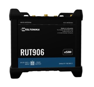 TELTONIKA Router RUT906 4G LTE RS232/RS485, 4G LTE (Cat 4), 3G, 2G, DUAL SIM, RS232/RS485, GNSS, NTRIP