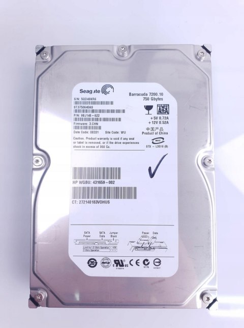 DYSK SEAGATE 750GB HDD 3,5" 7200RPM SATA